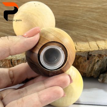 نمک پاش گرد کوچک چوبی - Image 4