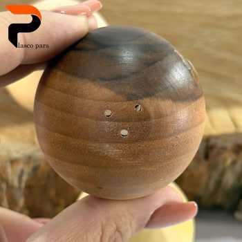 نمک پاش گرد کوچک چوبی - Image 6