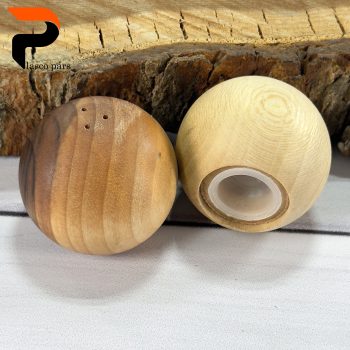 نمک پاش گرد کوچک چوبی - Image 8