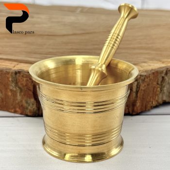 هاون برنجی طلایی بزرگ
