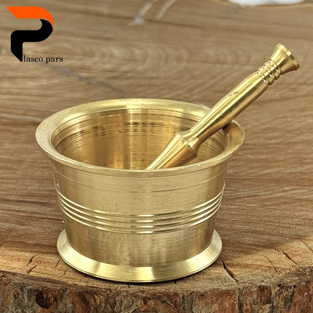 هاون برنجی طلایی کوچک - Image 3