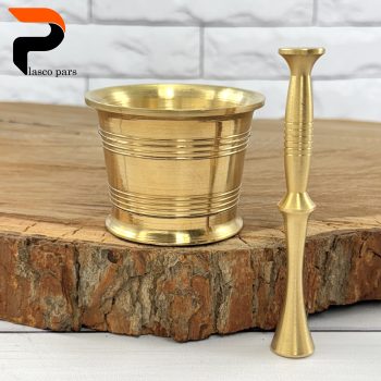 هاون برنجی طلایی بزرگ - Image 2