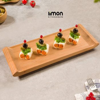 سینی سرو بزرگ چوبی لیمون - Image 5