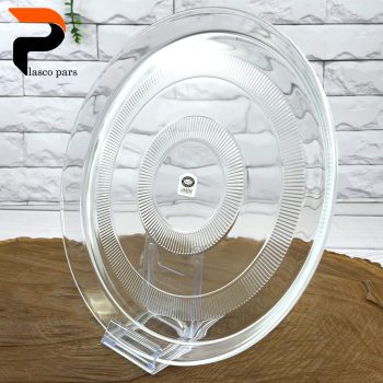 دیس گرد شیشه ای قطر 30 سانت لیمون