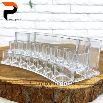 استند آرایشی لاک و رژ کریستال