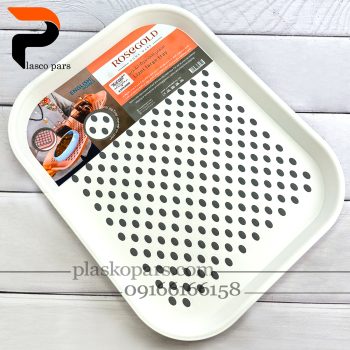 سینی تخت لیزری بزرگ 2372 رزگلد