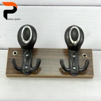 دیوارکوب 2 شاخ چوبی