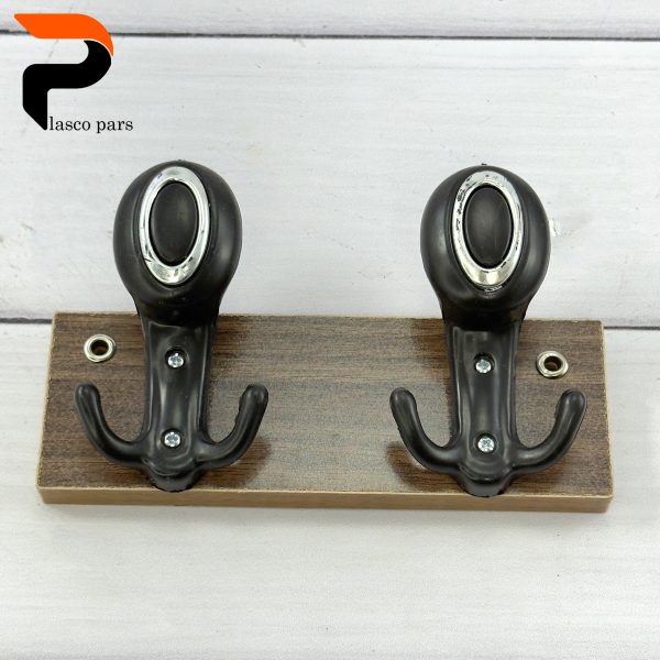 دیوارکوب 2 شاخ چوبی