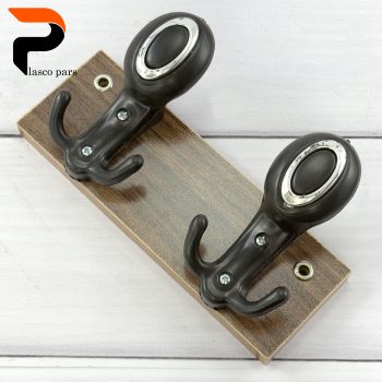 دیوارکوب 2 شاخ چوبی - Image 4