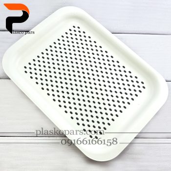 سینی تخت لیزری کوچک 2377 رزگلد - Image 4