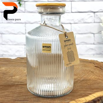 تنگ آب 1.35 لیتر درب چوبی لیمون - Image 4