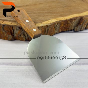 کاردک تیغه پهن فلزی دسته چوبی - Image 3