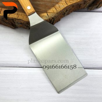 کاردک برگردان فلزی دسته چوبی