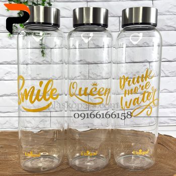 بطری آب پیرکس درب استیل یونیک - Image 2