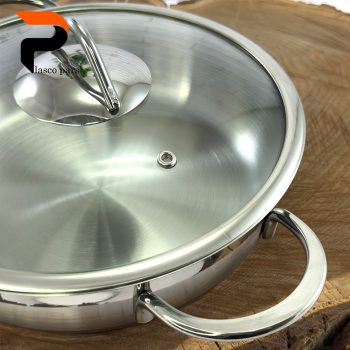 تابه استیل دو دسته سایز 24 یونیک - Image 4