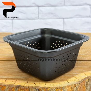 تفاله گیر استیل مربع مشکی - Image 2