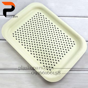 سینی تخت لیزری کوچک 2377 رزگلد