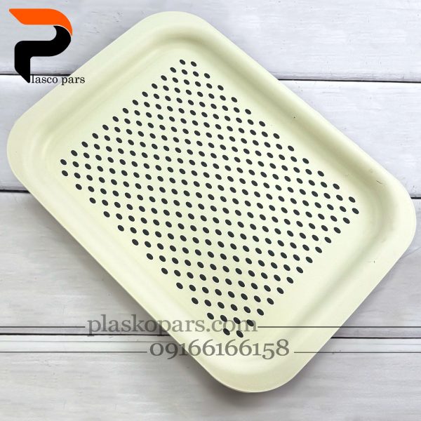 سینی تخت لیزری کوچک 2377 رزگلد