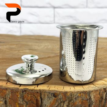 قوری پیرکس 1 لیتر صافی دار ساده درب استیل یونیک - Image 7