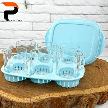 ست چایخوری 6 نفره مسافرتی پاستیلی لیمون - Image 2