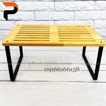 شلف چوبی پایه فلزی - Image 2