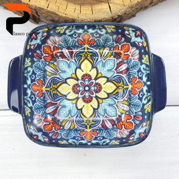 تابه سرامیکی دو دسته مربع مراکشی