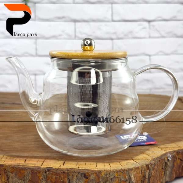 قوری پیرکس 850 صافی دار درب بامبو یونیک