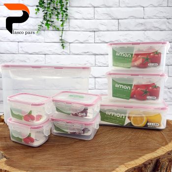 سرویس ظرف فریزری 16 پارچه مستطیل لیمون