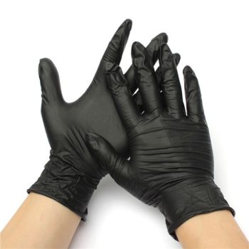 دستکش نیتریل مشکی L 100 عددی - Image 4