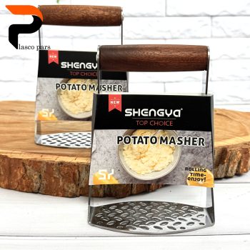 پوره کن استیل دسته بلند چوبی شنگیا 2982