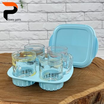 ست چایخوری 4نفره مسافرتی پاستیلی لیمون - Image 2