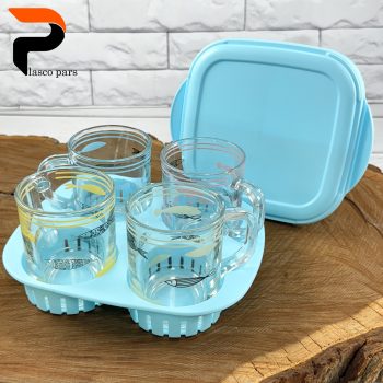 ست چایخوری 4نفره مسافرتی پاستیلی لیمون - Image 9