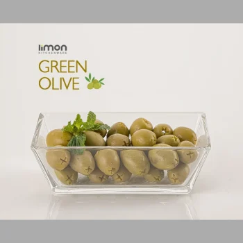 ست کاسه 6 عددی شیشه ای بزرگ مستطیل لیمون - Image 7