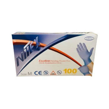 دستکش M آبی نیتریل 100 عددی