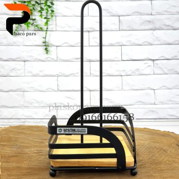 جادستمال حوله رومیزی فلزی کف چوب لیمیتاک - Image 2