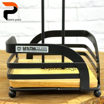 جادستمال حوله رومیزی فلزی کف چوب لیمیتاک - Image 3