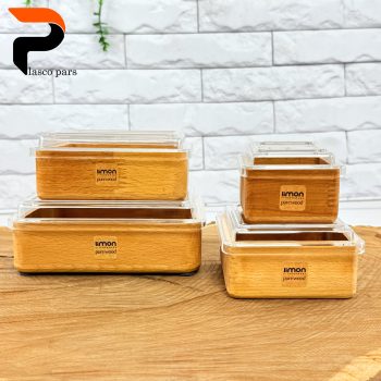 ست پذیرایی 4 تکه دربدار چوبی لیمون - Image 2