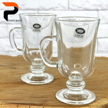 لیوان پایه دار شیشه ای لیمون