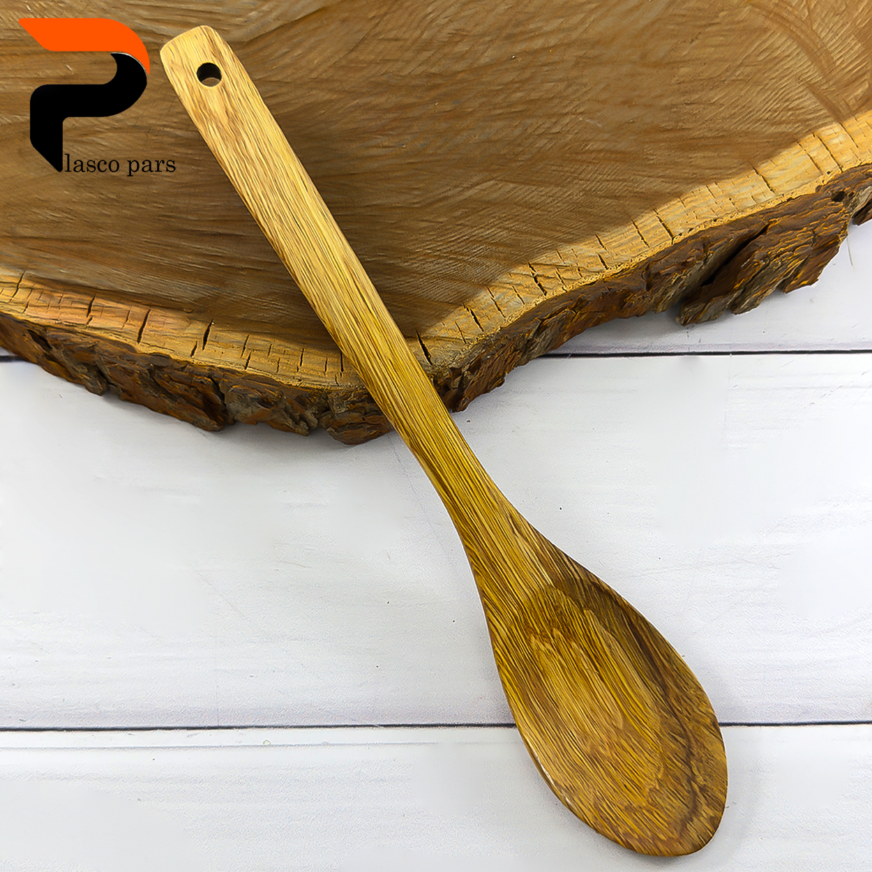 قاشق چوبی 32 سانت تخم مرغی