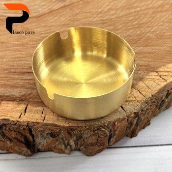 زیر سیگاری استیل طلایی کوچک 8 سانت - Image 3