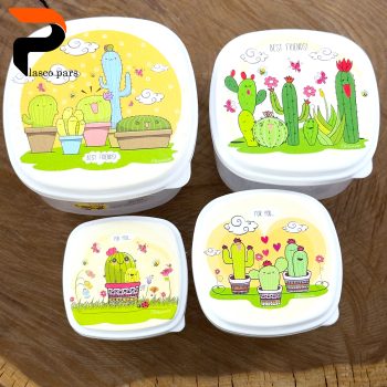 ست ظرف 4 عددی مربع بارانا زیبا - Image 5