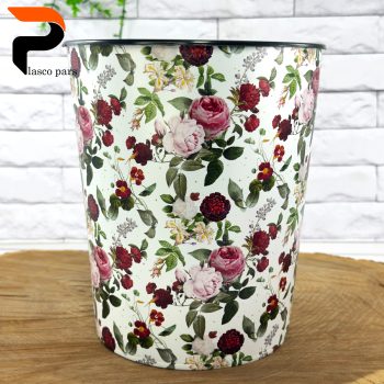 سطل چاپدار گرد گلد کلاسیک - Image 3