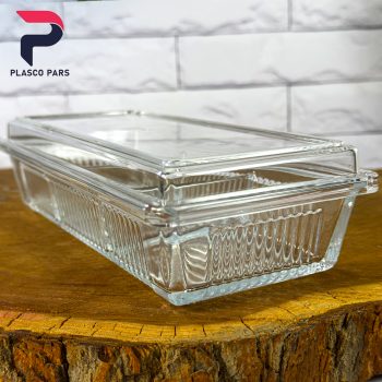 ظرف شیشه ای 3 خانه درب دار لیمون - Image 4