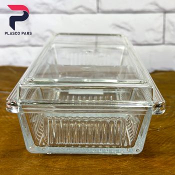 ظرف شیشه ای 3 خانه درب دار لیمون - Image 6