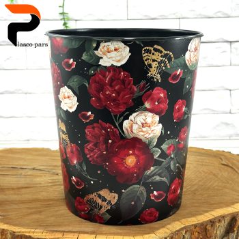 سطل چاپدار گرد گلد کلاسیک - Image 4