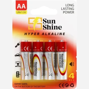 باتری آلکالاین قلمی 4 عددی sun shine