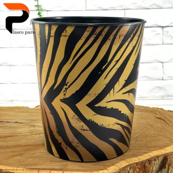 سطل چاپدار گرد گلد کلاسیک - Image 5