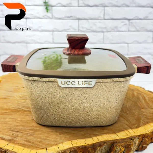 قابلمه گرانیتی مربعی موکا 24 UCCLIFE