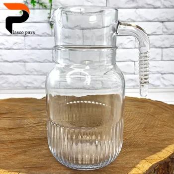 پارچ شیشه ای شیاردار 1.5 لیمون