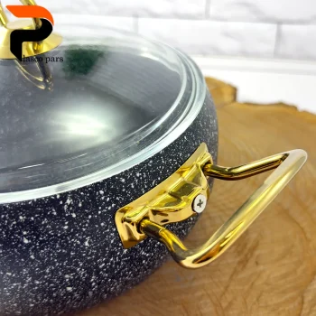 قابلمه 20 خمره ای درب پیرکس مشکی هاناتک - Image 2